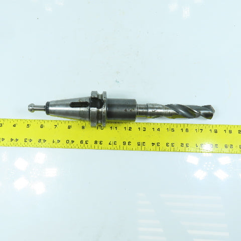 Lyndex BT 40 Morse Taper MT3 Tool Holder 2-7/8" Projection W/ 1" Drill Bit