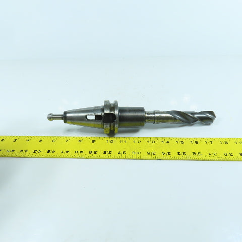 Lyndex BT 40 Morse Taper MT3 Tool Holder 2-7/8" Projection W/ 1" Drill Bit