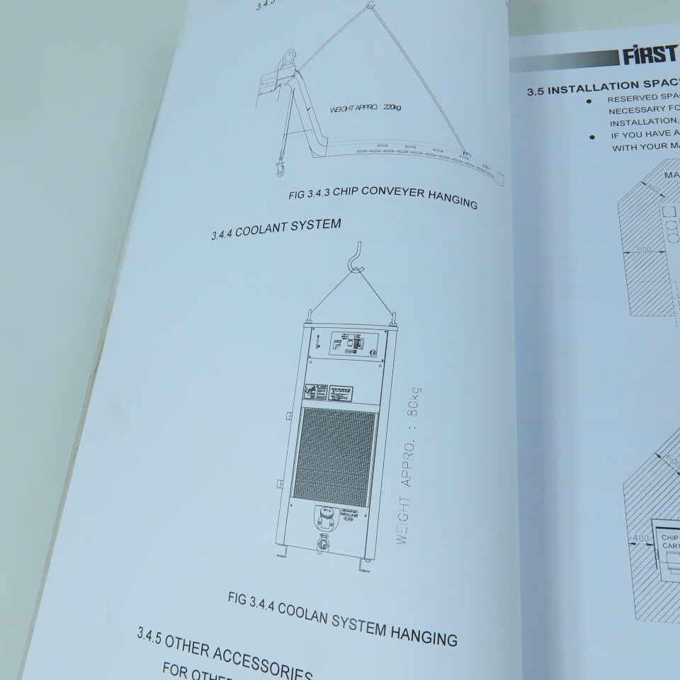 First MCV 600 / 800 / 1000 Vertical Machining Center Operator's Manual (Fanuc)