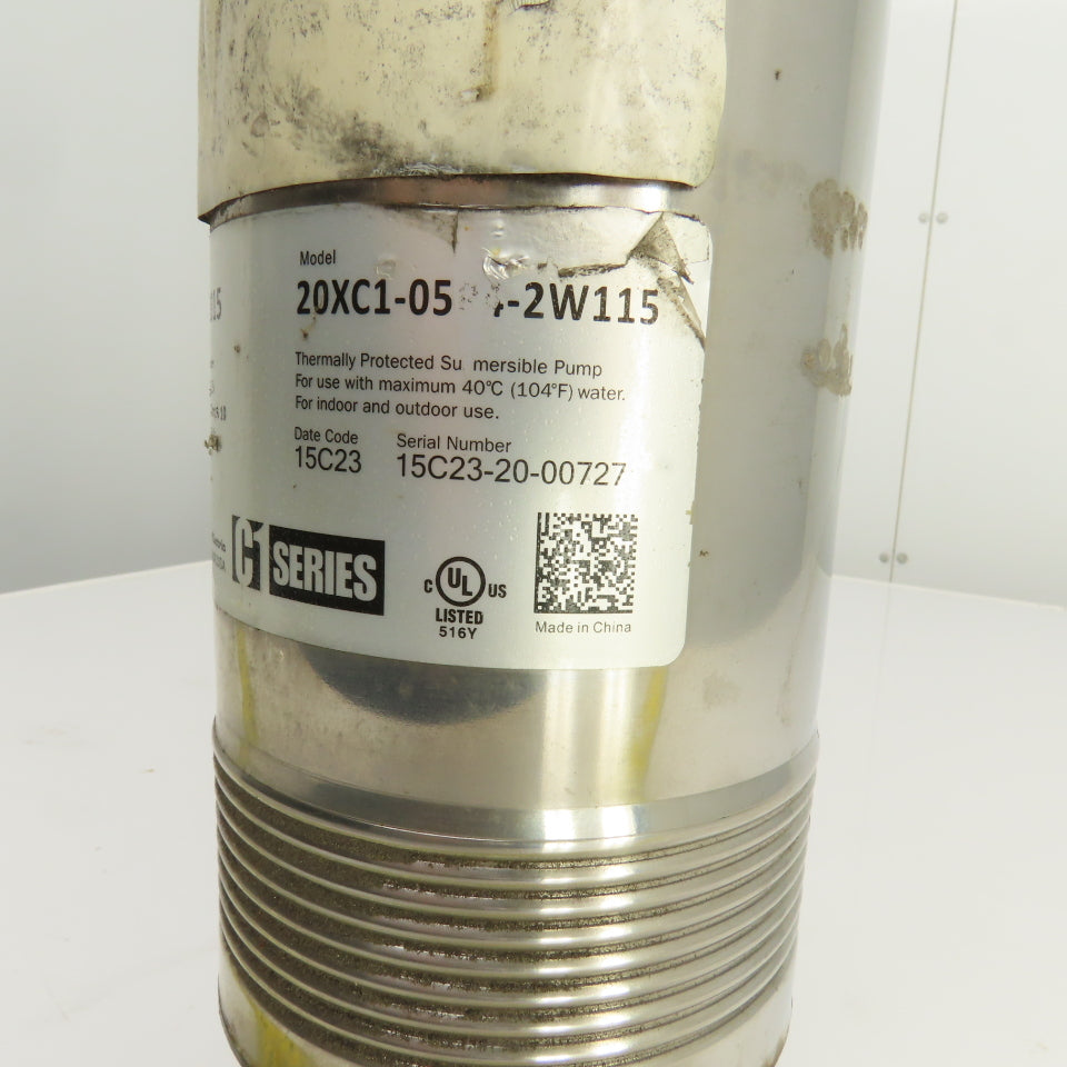 Franklin 20XC1-05P4-2W115 C1 Series Cistern Pump 1/2HP 115V 1PH Parts/Repair