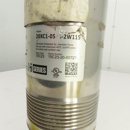 Franklin 20XC1-05P4-2W115 C1 Series Cistern Pump 1/2HP 115V 1PH Parts/Repair