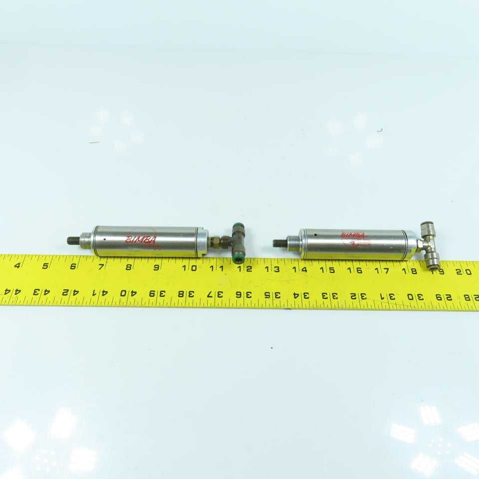 Bimba 091.5 Spring Return Air Cylinder 1-1/16" Bore 1-1/2" Stroke Lot Of 2