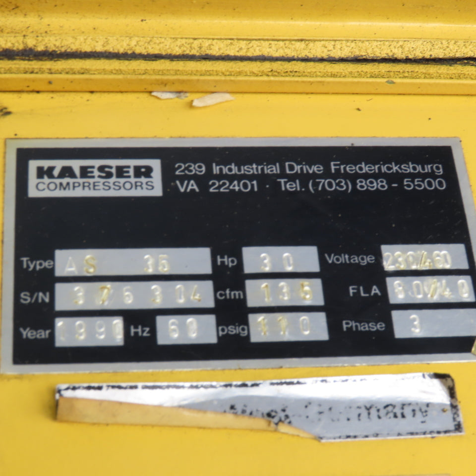 Kaeser AS35 30Hp 230/460V Air Compressor Prewired Electrical Control Unit