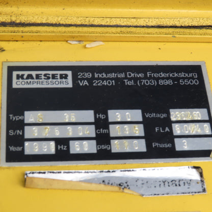 Kaeser AS35 30Hp 230/460V Air Compressor Prewired Electrical Control Unit