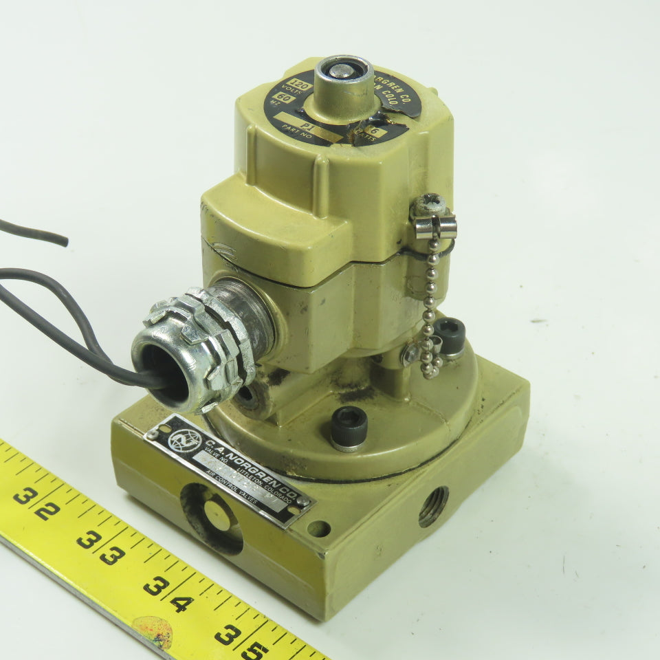 Norgren D1012B-P1 120V Pneumaic Poppet Solenoid Valve 60Hz 1/4" NPT