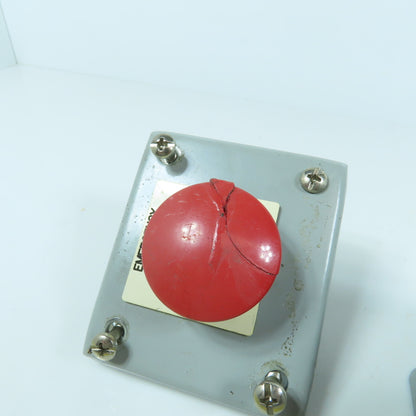 Allen Bradley 800T-D 600V Mushroom Head Emergency Stop Button W/ Enclosure