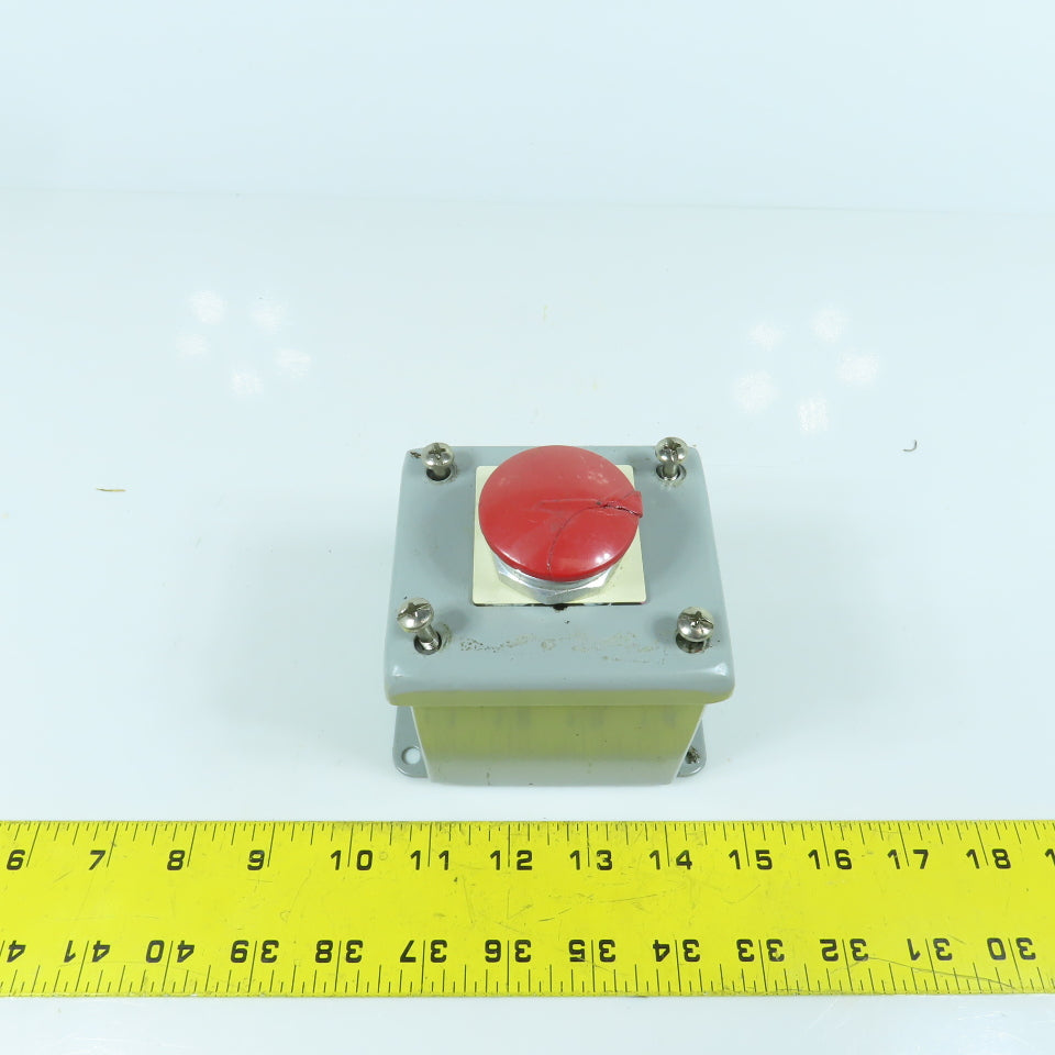 Allen Bradley 800T-D 600V Mushroom Head Emergency Stop Button W/ Enclosure