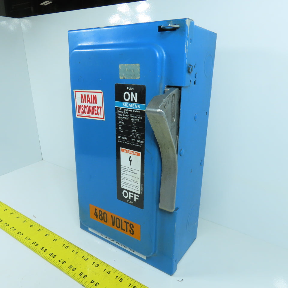 Siemens NF352 I-T-E 60A Heavy Duty Non-Fusible Disconnect Switch 600V AC Type 1