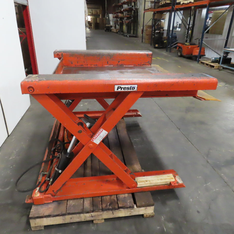 Presto XZ50-40 48" x 50" 4000LB Floor Height Scissor Lift Table 115V 1PH 3-33" H