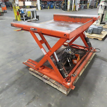 Presto XZ50-40 48" x 50" 4000LB Floor Height Scissor Lift Table 115V 1PH 3-33" H