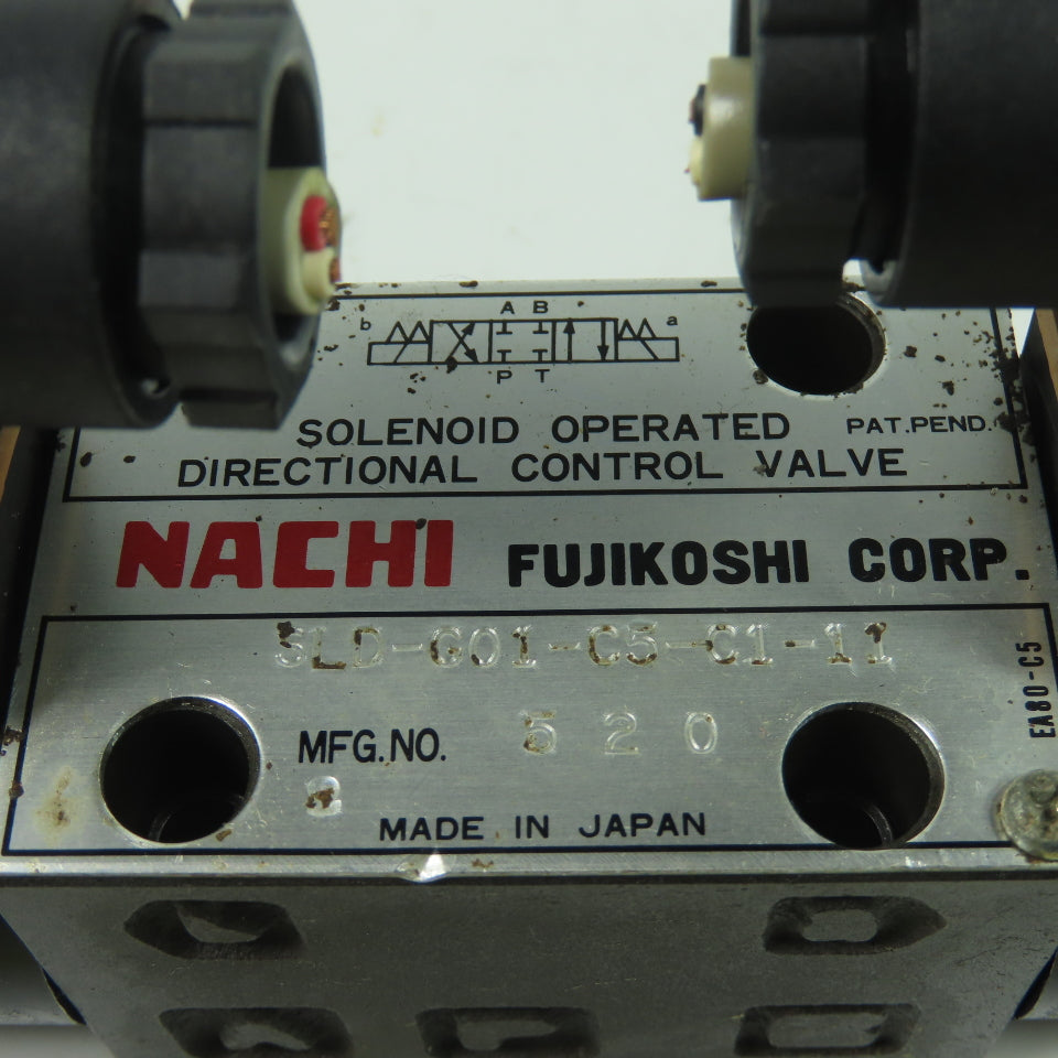 Nachi SLD-G01-C5-C1-11 Hydraulic Directional Control Solenoid Valve 110V Coil