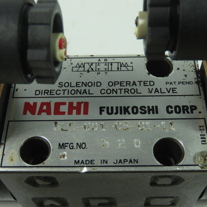 Nachi SLD-G01-C5-C1-11 Hydraulic Directional Control Solenoid Valve 110V Coil