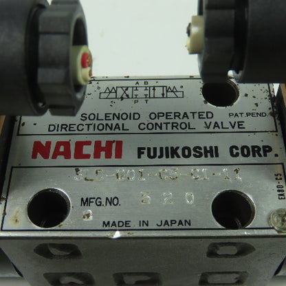 Nachi SLD-G01-C5-C1-11 Hydraulic Directional Control Solenoid Valve 110V Coil