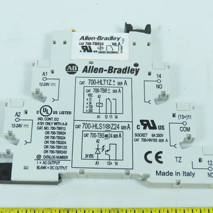 Allen Bradley 700-HLT1Z Terminal Block Relay W/ 700-TBR24 Lot Of 2
