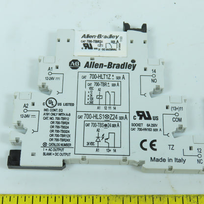 Allen Bradley 700-HLT1Z Terminal Block Relay W/ 700-TBR24 Lot Of 2