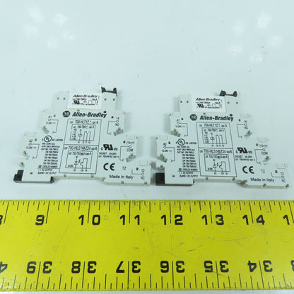 Allen Bradley 700-HLT1Z Terminal Block Relay W/ 700-TBR24 Lot Of 2