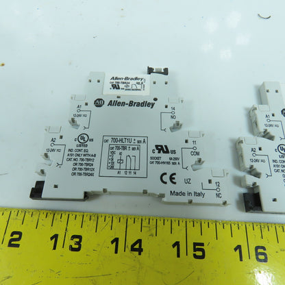 Allen Bradley 700-HLT1U 700-TBR Terminal Block Relay W/ 700-TBR24 Lot Of 2