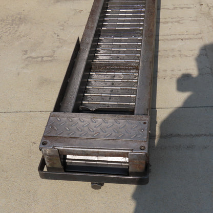 10"x140" Incline Chip Conveyor 6FPM .66kW 230/460V 3Ph 58" Discharge Height
