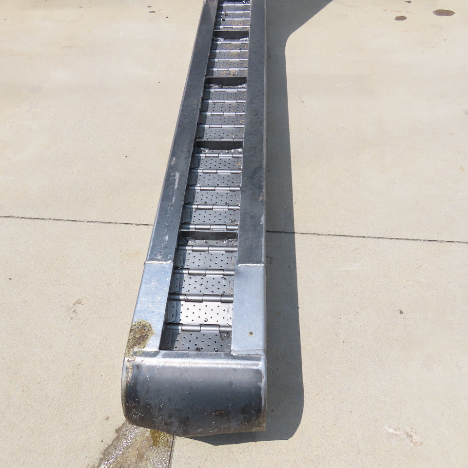 Transcon 6'' x 125'' Incline Chip Conveyor 12FPM 460V 3Ph 53" Discharge Height