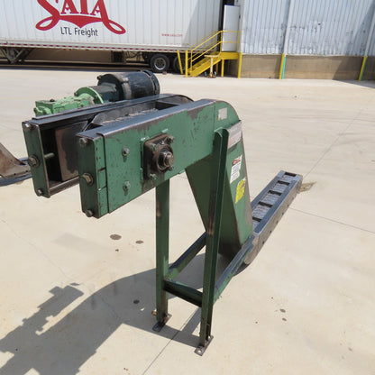 Transcon 6'' x 125'' Incline Chip Conveyor 12FPM 460V 3Ph 53" Discharge Height