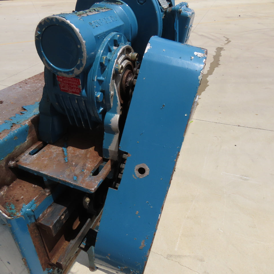 8" x 120" Incline Chip Conveyor 7.5FPM 460V 3Ph 53" Discharge Height