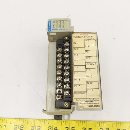Allen Bradley 1769-IQ16 Ser A Rev 1 F/W Rev. 1.1 DC Input Module 16PT