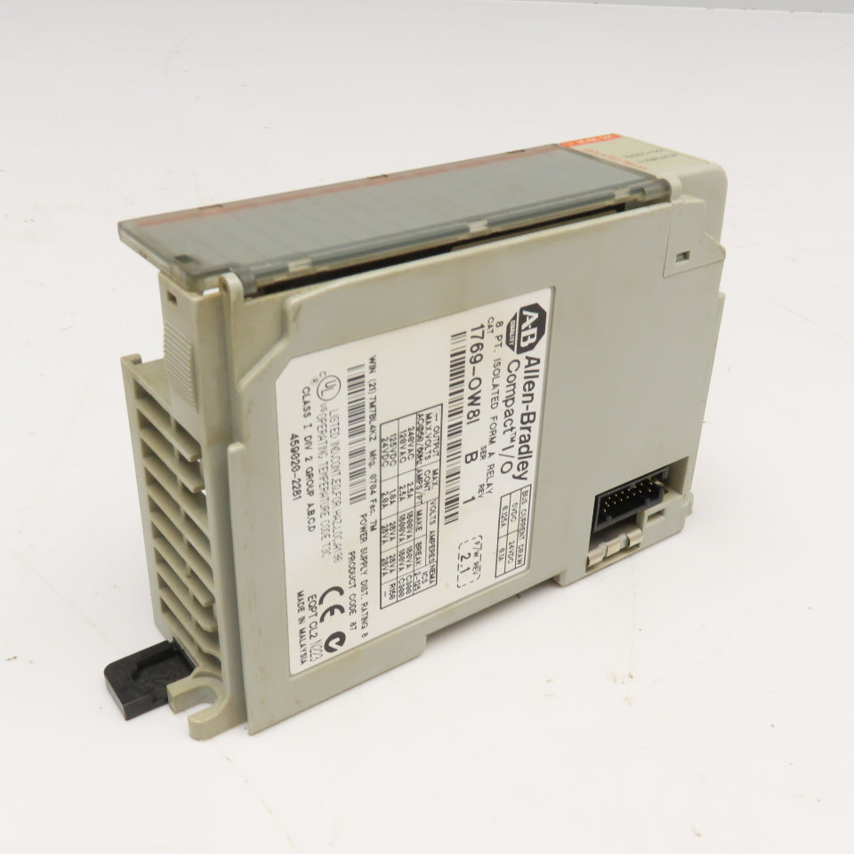 Allen Bradley 1769-OW81 Ser B Rev 1 F/W Rev. 2.1 Isolated Relay Module 8PT