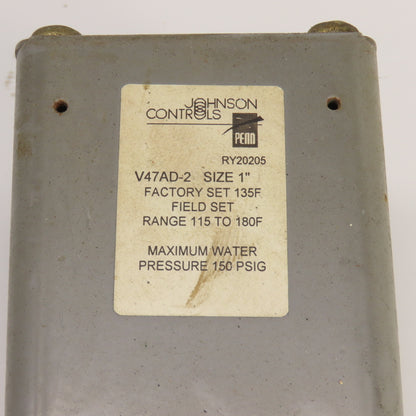 Johnson Controls V47AD-2 Water Regulating Temprature Valve 1"NPT 115/180°F
