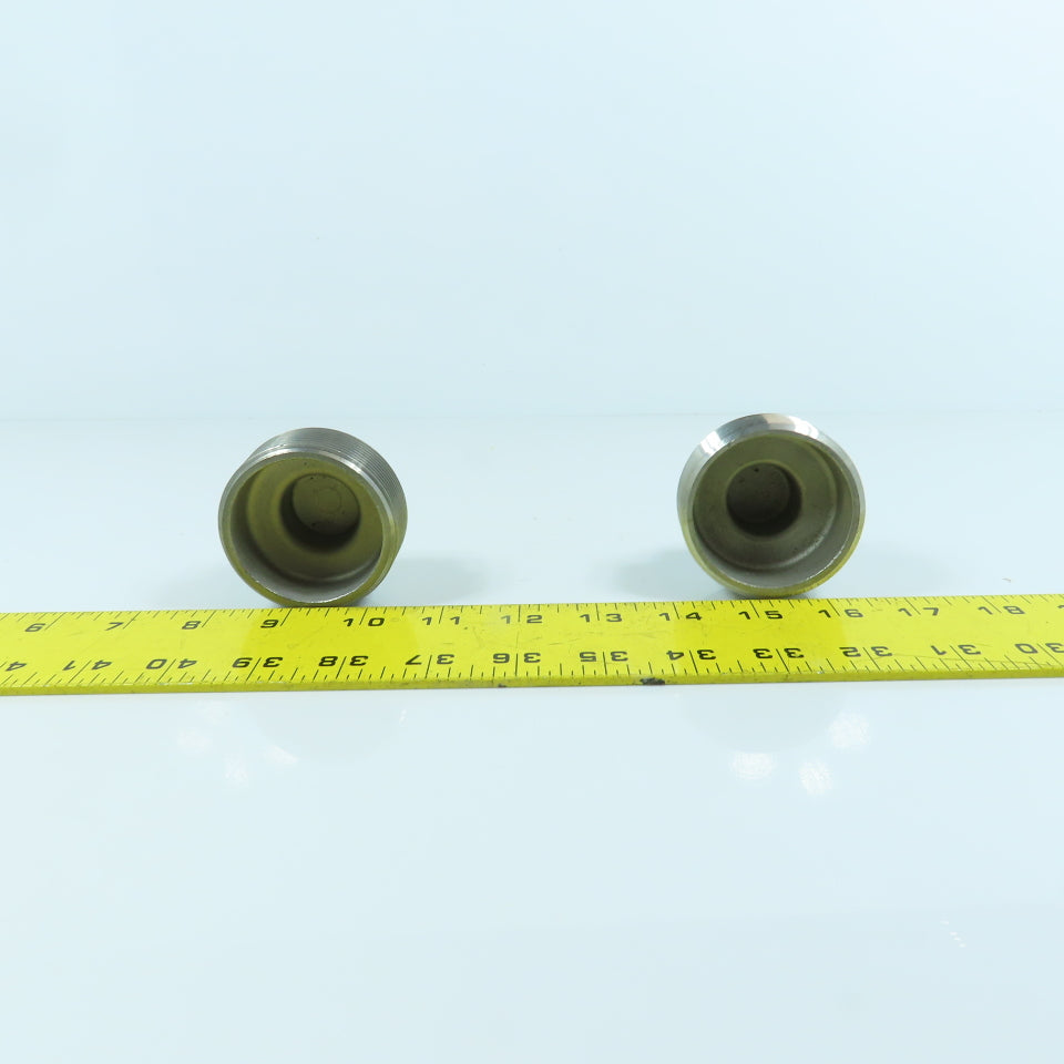 2" NPT Square Head 316 Stainless Steel Pipe Plug Lot Of 2