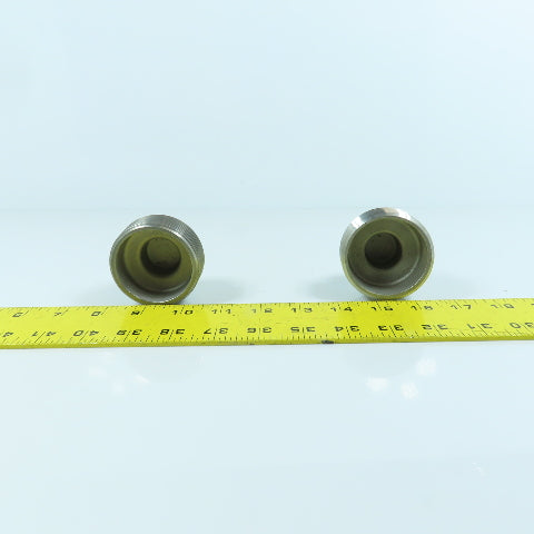 2" NPT Square Head 316 Stainless Steel Pipe Plug Lot Of 2
