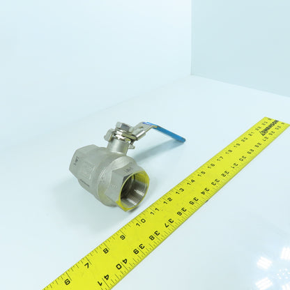 RuB 1000 WOG 1-1/2" NPT Female 316 Stainless Steel Ball Valve