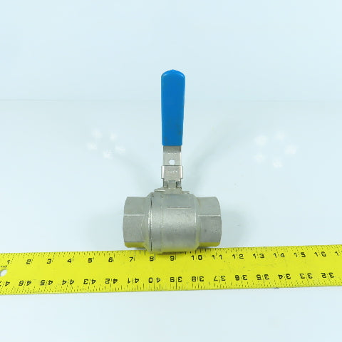 RuB 1000 WOG 1-1/2" NPT Female 316 Stainless Steel Ball Valve