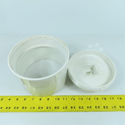 6" Slip PVC Cleanout Adapter With Threaded Plug