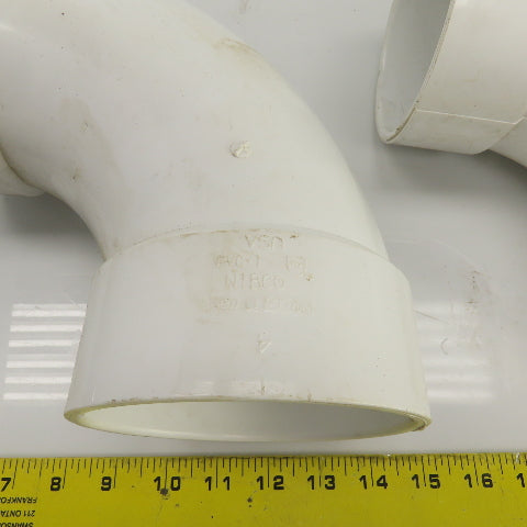 Nibco 4" PVC PVC-1 90° Degree Elbow Lot Of 3