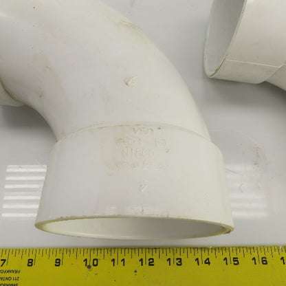 Nibco 4" PVC PVC-1 90° Degree Elbow Lot Of 3