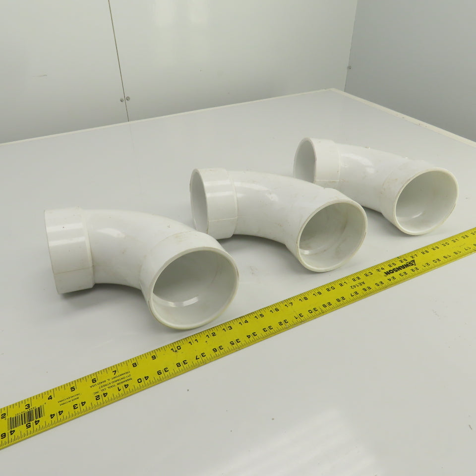 Nibco 4" PVC PVC-1 90° Degree Elbow Lot Of 3