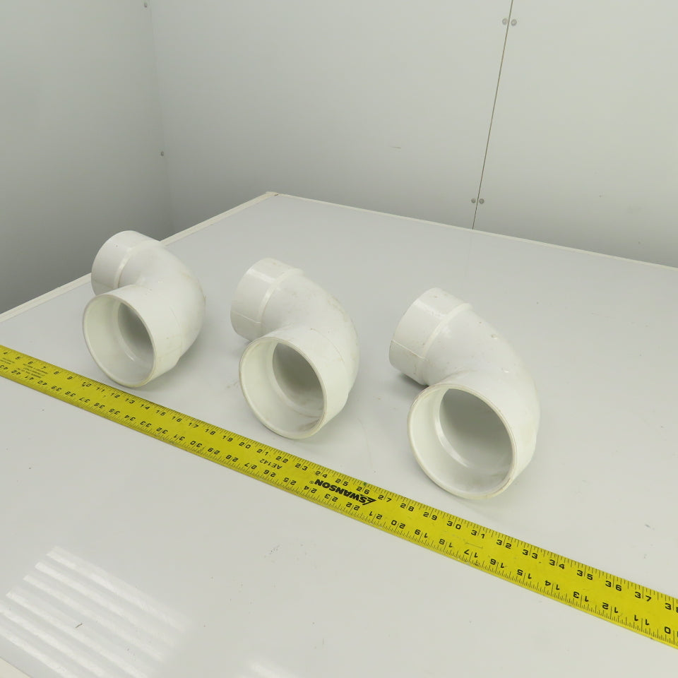 Nibco 4" PVC PVC-1 90° Degree Elbow Lot Of 3