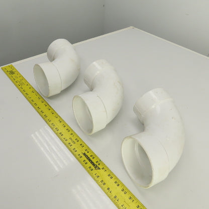 Nibco 4" PVC PVC-1 90° Degree Elbow Lot Of 3