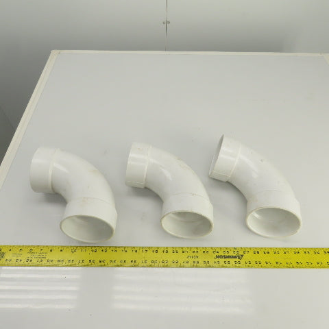 Nibco 4" PVC PVC-1 90° Degree Elbow Lot Of 3