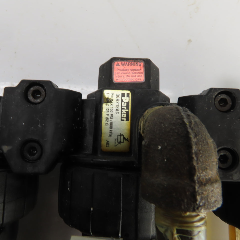 Parker 06F26AC 06R218AC 16L22BE Compressed Air FRL Regulator Lubricator 150PSI