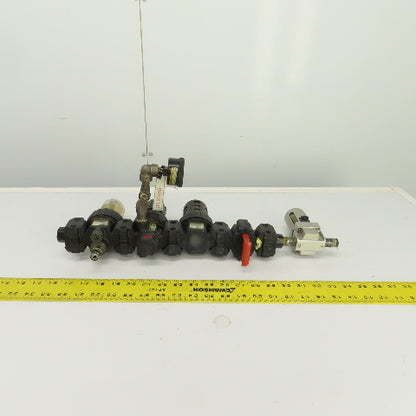 Parker 06F26AC 06R218AC 16L22BE Compressed Air FRL Regulator Lubricator 150PSI