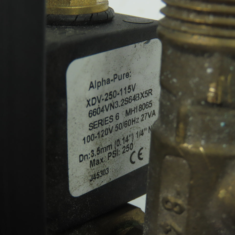 Alpha-Pure XDV-250-115V Timer Controlled Elec. Drain Valve 115V 1/2"In 1/4" Out