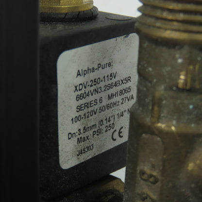 Alpha-Pure XDV-250-115V Timer Controlled Elec. Drain Valve 115V 1/2"In 1/4" Out