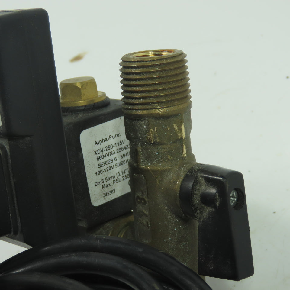 Alpha-Pure XDV-250-115V Timer Controlled Elec. Drain Valve 115V 1/2"In 1/4" Out