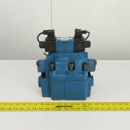 Rexroth Z 2 S 22-1-51/V H-4WEH22HD74/0F Hydraulic Valve W/ 4WE6D61/0FEW110N