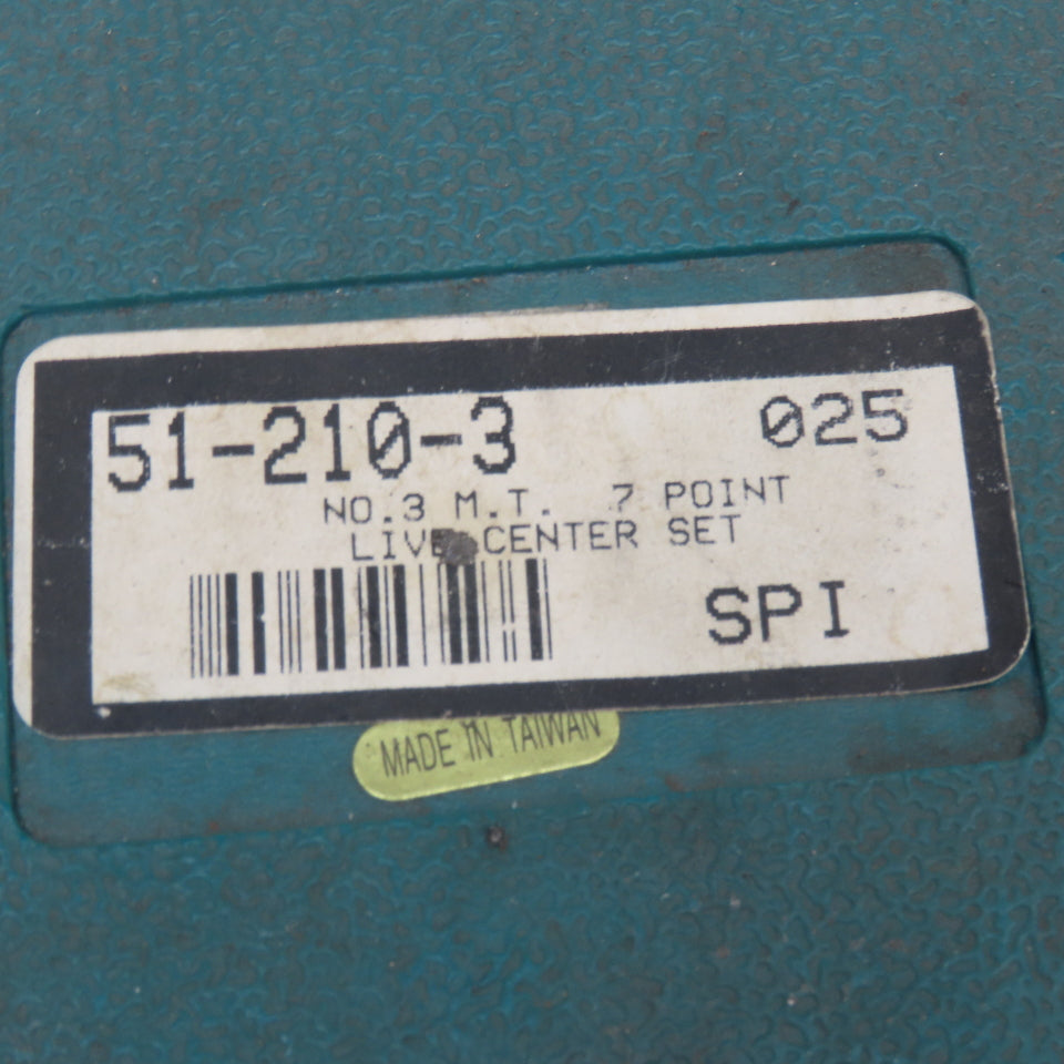SPI 51-210-3 No 3 MT Morse Taper 7 Point Live Center Kit