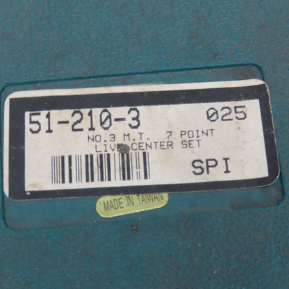 SPI 51-210-3 No 3 MT Morse Taper 7 Point Live Center Kit