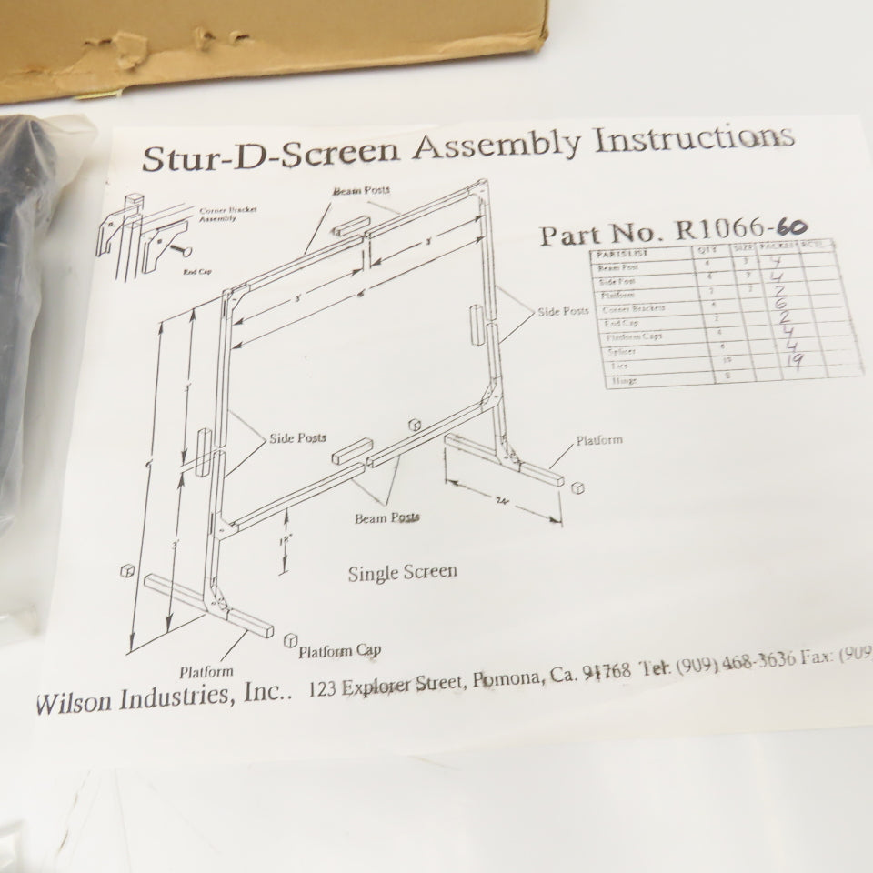 Wilson Industries R1066-60 Stru-D-Screen 6' x 6' Green Welding Curtain Frame Kit