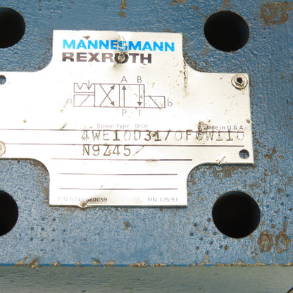 Rexroth 4WE10031/0FCW110 Z2S 10-1-32/V Directional Hydraulic Valve W/ WZ65-4-L
