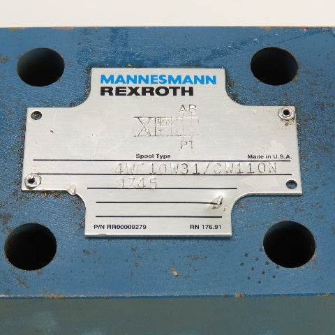 Rexroth 4WE10W31/CW110N ZDR 10 DP2-53/75YM/12 Hydraulic Valve W/ WZ65-4-L